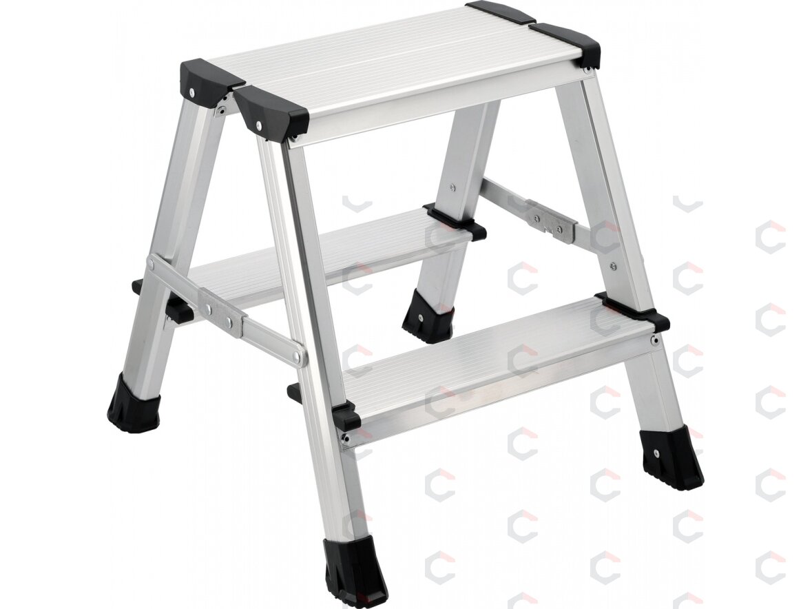 Aliumininės buitinės kopėčios | 2 pakopų | 150 kg (17720) Aliumininės buitinės kopėčios | 2 pakopų | 150 kg (17720)