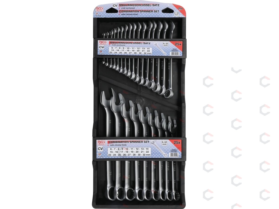 Kombinuotų raktų rinkinys | 6 - 32 mm | 25 vnt. (30100) Kombinuotų raktų rinkinys | 6 - 32 mm | 25 vnt. (30100)