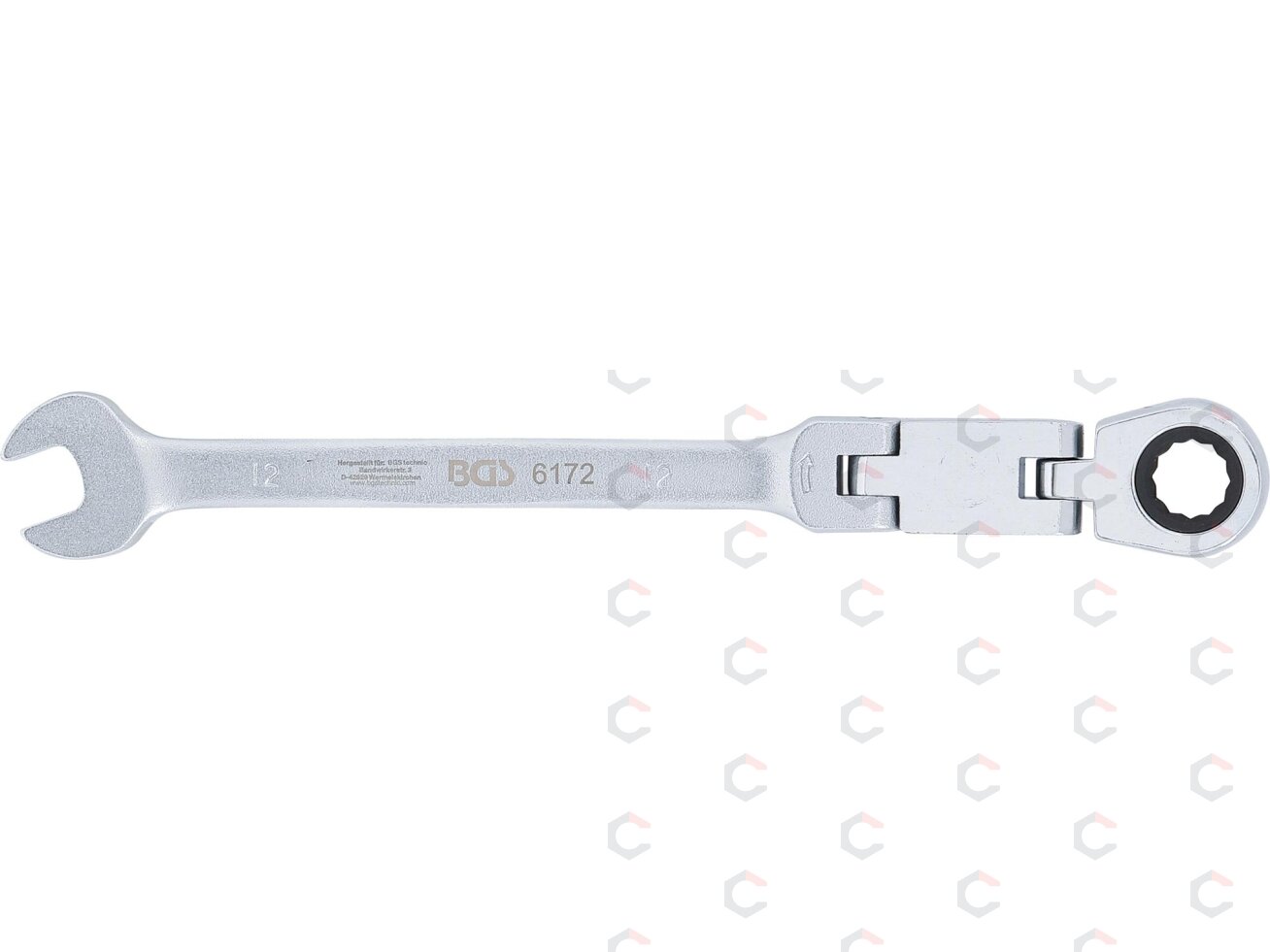 Kombinuotas raktas su terkšle | dvigubas šarnyras | 12 mm (6172) 3