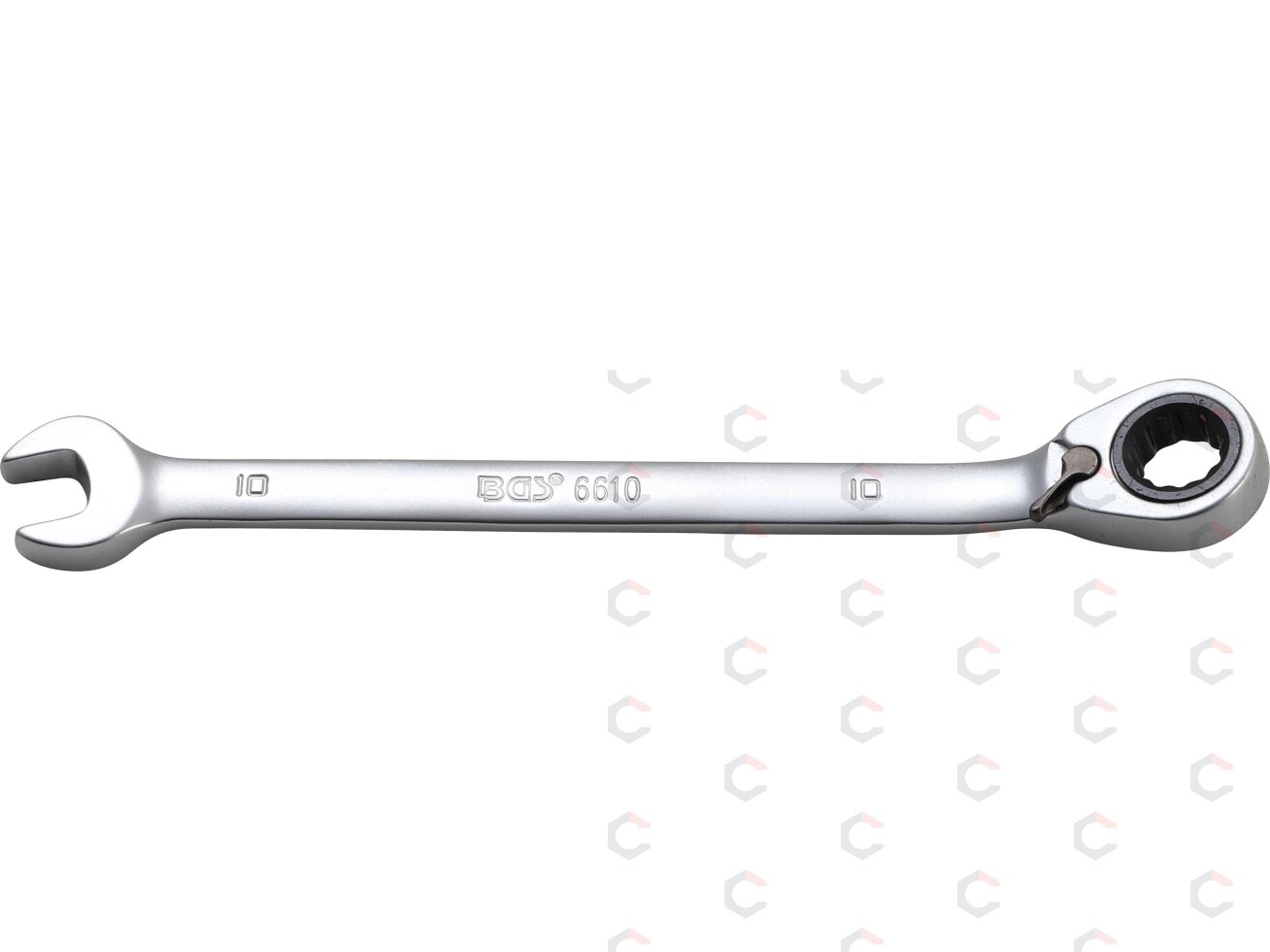 Kombinuotas raktas su terkšle | su reversu | 10 mm (6610) Kombinuotas raktas su terkšle | su reversu | 10 mm (6610)