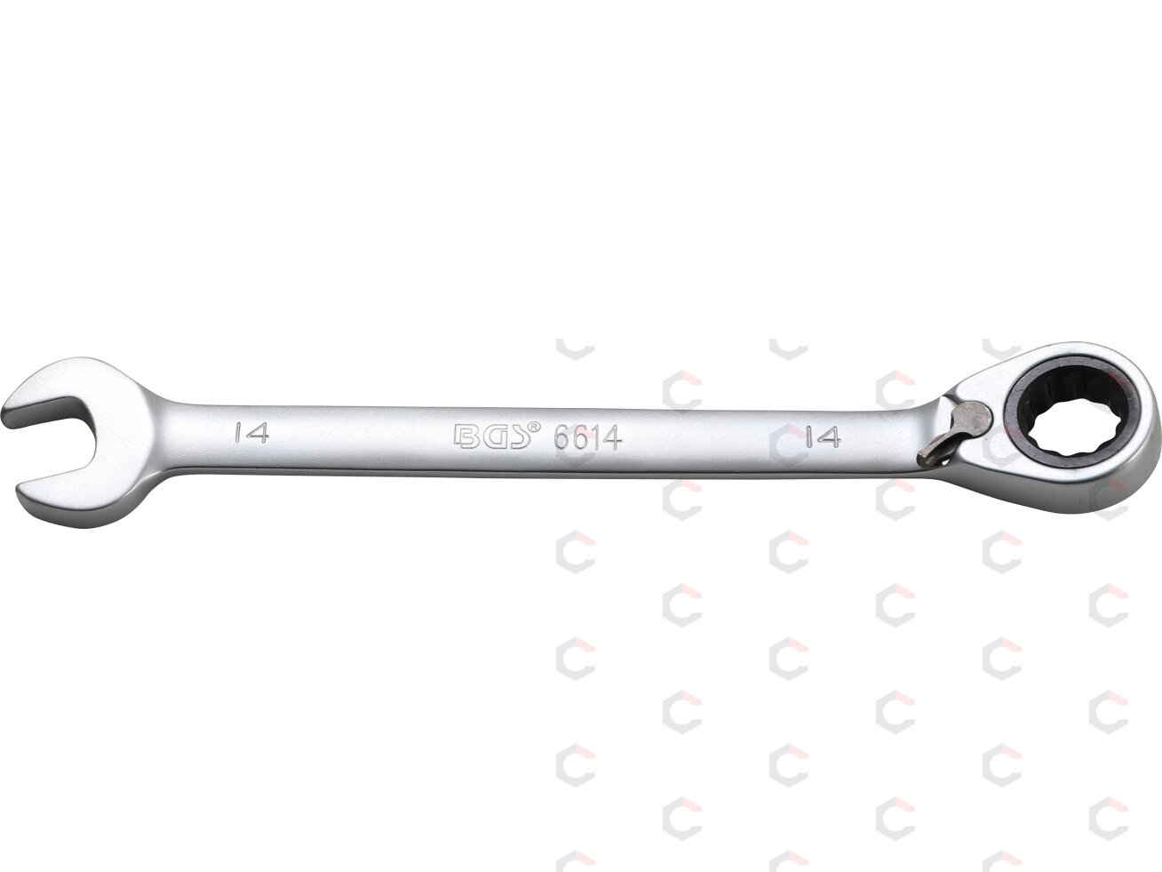 Kombinuotas raktas su terkšle | su reversu | 14 mm (6614) Kombinuotas raktas su terkšle | su reversu | 14 mm (6614)