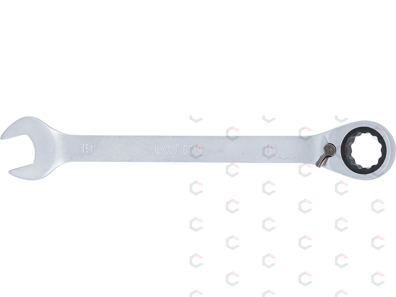 Kombinuotas raktas su terkšle | su reversu | 19 mm (6619) 3