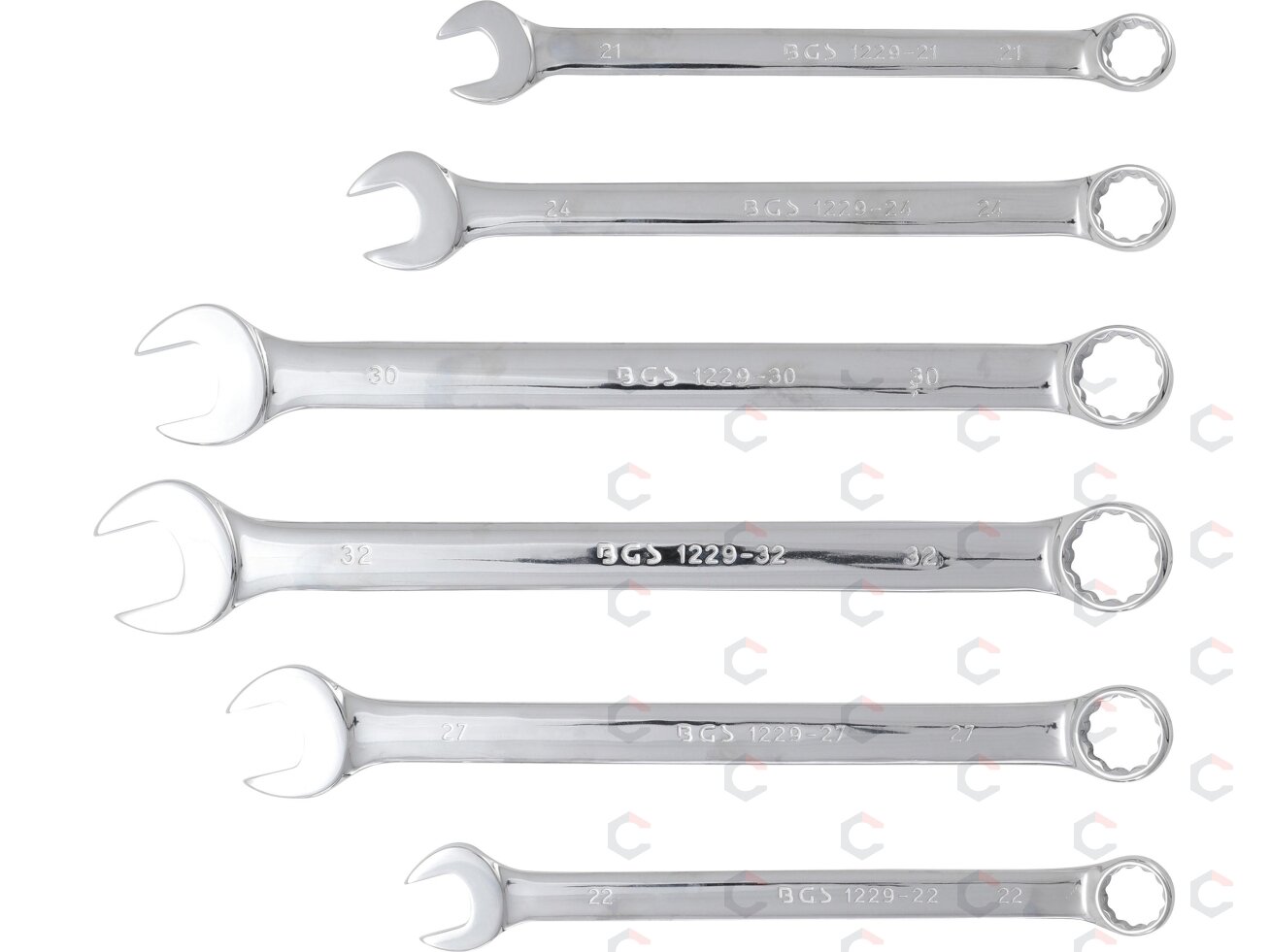 Kombinuotų pailgintų raktų komplektas | XXL | 21 - 32 mm | 6 vnt. (1229) 7 Kombinuotų pailgintų raktų komplektas | XXL | 21 - 32 mm | 6 vnt. (1229) 7