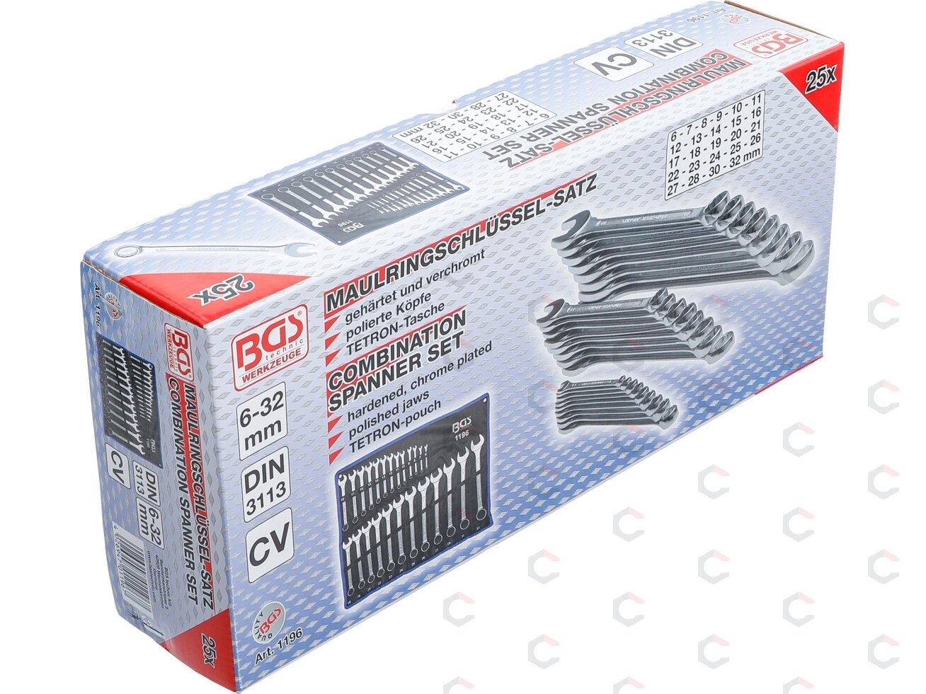 Kombinuotų raktų rinkinys | 6 - 32 mm | 25 vnt. (1196) 7 Kombinuotų raktų rinkinys | 6 - 32 mm | 25 vnt. (1196) 7