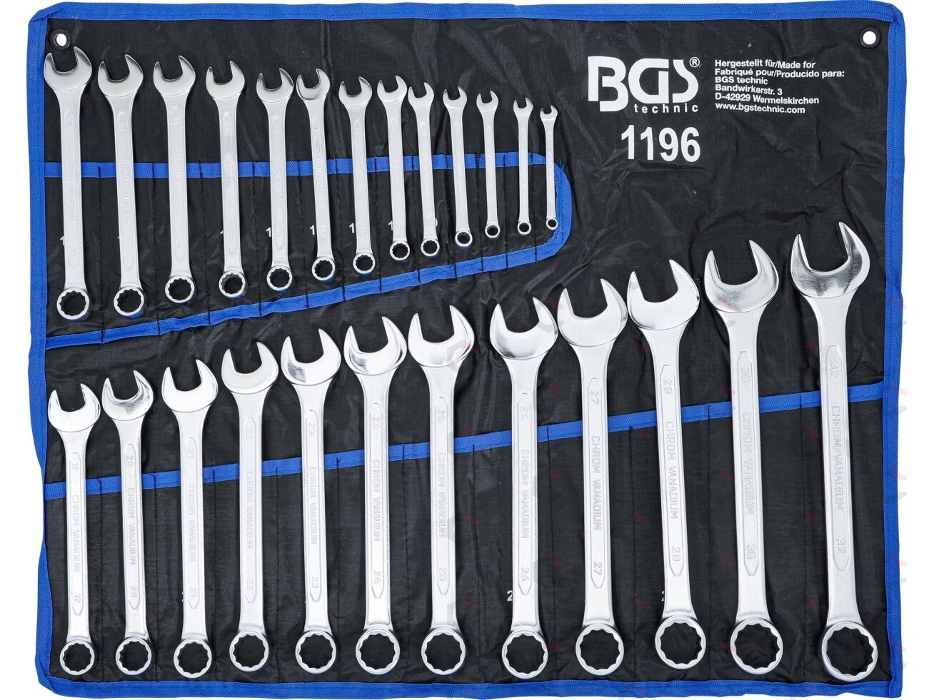 Kombinuotų raktų rinkinys | 6 - 32 mm | 25 vnt. (1196) Kombinuotų raktų rinkinys | 6 - 32 mm | 25 vnt. (1196)