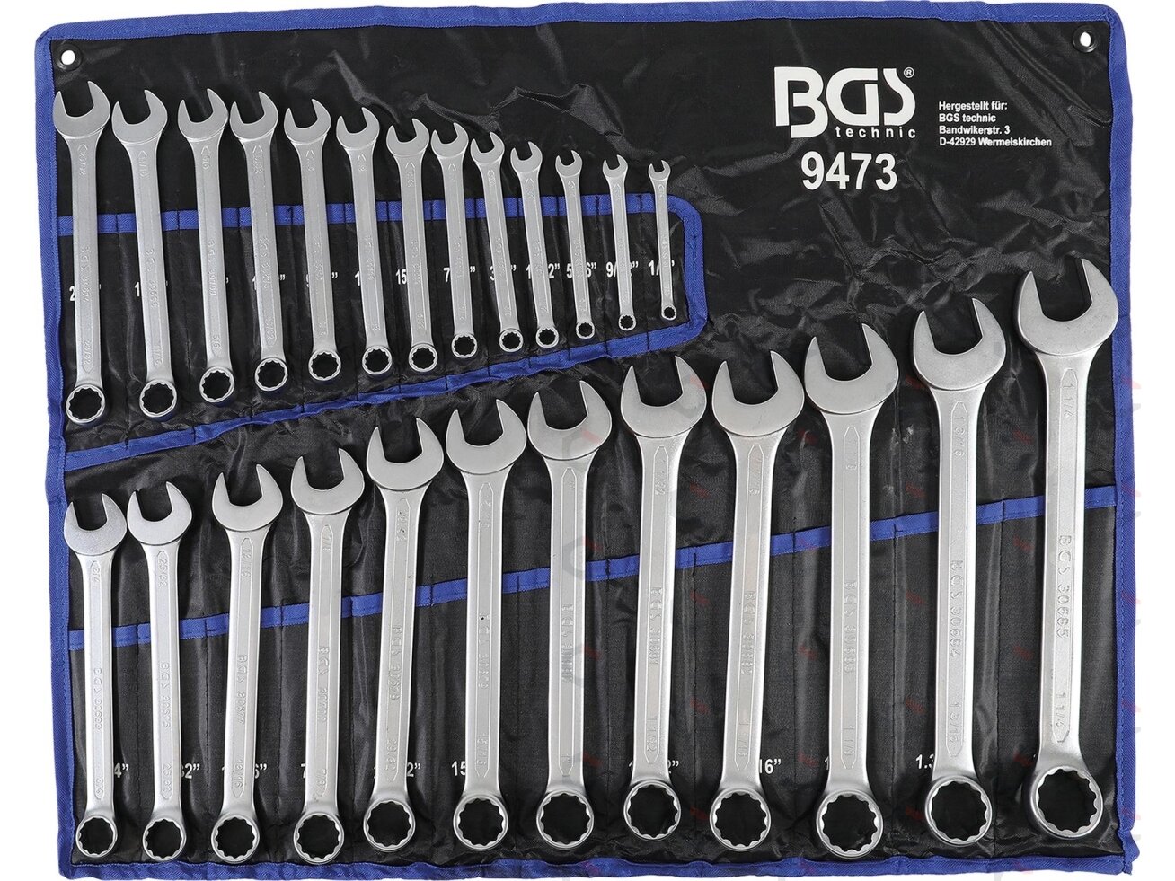 Kombinuotų raktų rinkinys | Coliniai dydžiai | 1/4 "- 1.1/4" | 25 vnt. (9473) 3 Kombinuotų raktų rinkinys | Coliniai dydžiai | 1/4 "- 1.1/4" | 25 vnt. (9473) 3