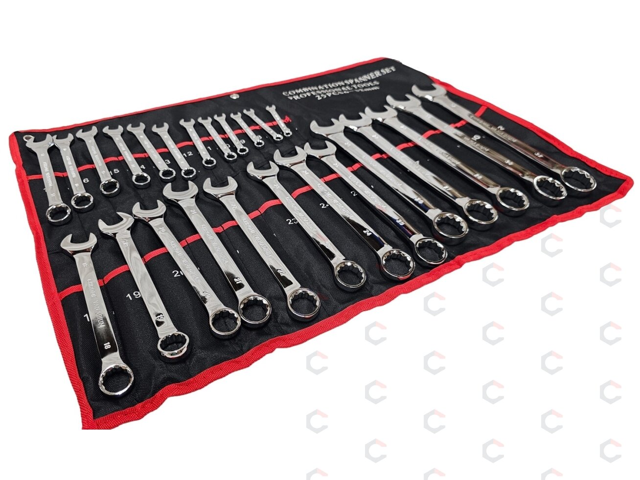 Kombinuotų veržliarakčių rinkinys | CrV | 6–32 mm | 25 vnt. (H10993) 2 Kombinuotų veržliarakčių rinkinys | CrV | 6–32 mm | 25 vnt. (H10993) 2