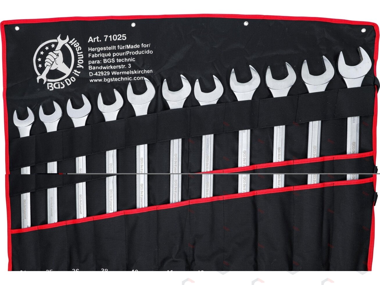 Kombinuotų raktų rinkinys | XXL | 34 - 50 mm | 11 vnt. (71025) 5 Kombinuotų raktų rinkinys | XXL | 34 - 50 mm | 11 vnt. (71025) 5