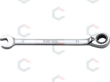 Kombinuotas raktas su terkšle | su reversu | 11 mm (6611) Kombinuotas raktas su terkšle | su reversu | 11 mm (6611)