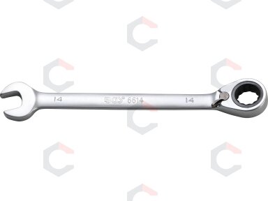 Kombinuotas raktas su terkšle | su reversu | 14 mm (6614) Kombinuotas raktas su terkšle | su reversu | 14 mm (6614)