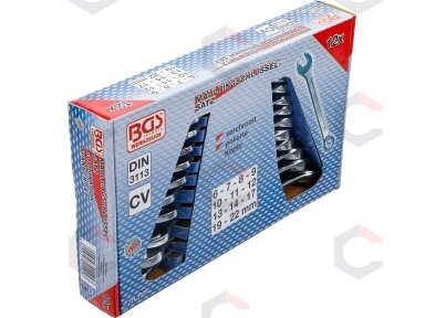 Kombinuotų raktų rinkinys (DIN 3113) | 6 - 22 mm | 12 vnt. (1194) Kombinuotų raktų rinkinys (DIN 3113) | 6 - 22 mm | 12 vnt. (1194)