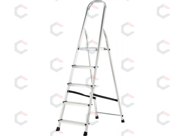 Aliumininės kopėčios | 5 pakopų | 150 kg (17741) 1