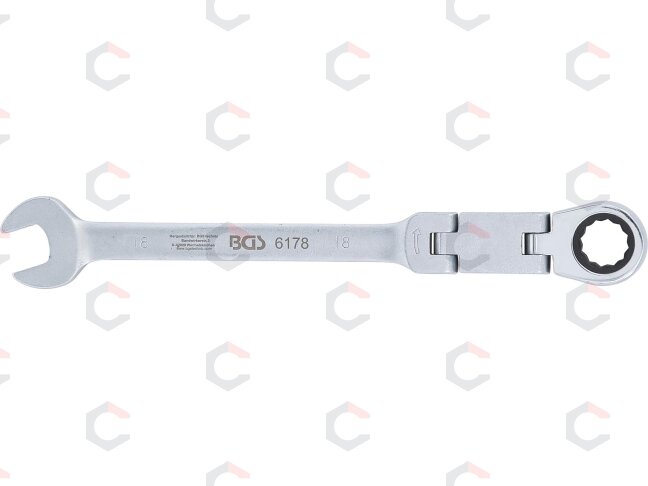Kombinuotas raktas su terkšle | dvigubas šarnyras | 18 mm (6178) 3 Kombinuotas raktas su terkšle | dvigubas šarnyras | 18 mm (6178) 3