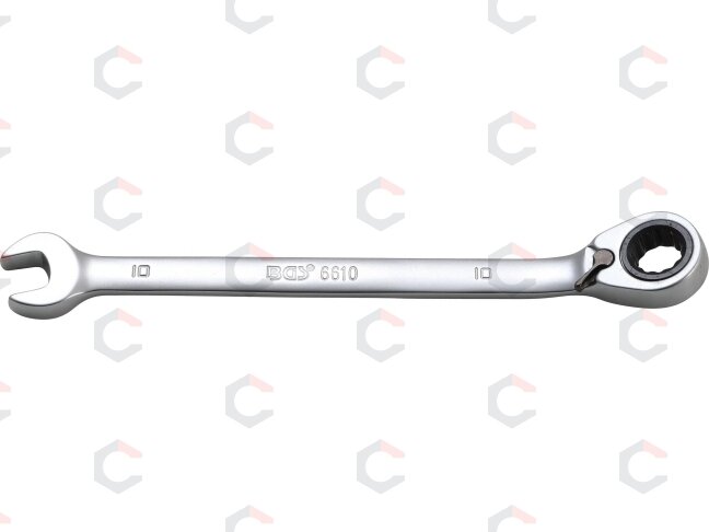 Kombinuotas raktas su terkšle | su reversu | 10 mm (6610) Kombinuotas raktas su terkšle | su reversu | 10 mm (6610)
