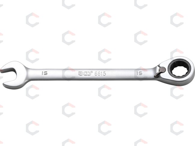 Kombinuotas raktas su terkšle | su reversu | 15 mm (6615) Kombinuotas raktas su terkšle | su reversu | 15 mm (6615)