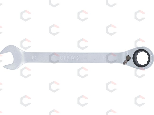 Kombinuotas raktas su terkšle | su reversu | 19 mm (6619) 3 Kombinuotas raktas su terkšle | su reversu | 19 mm (6619) 3