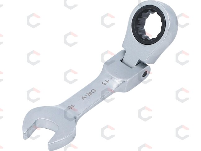 Kombinuotas raktas su terkšle | trumpas | šarnyrinis | 13 mm (6913) Kombinuotas raktas su terkšle | trumpas | šarnyrinis | 13 mm (6913)