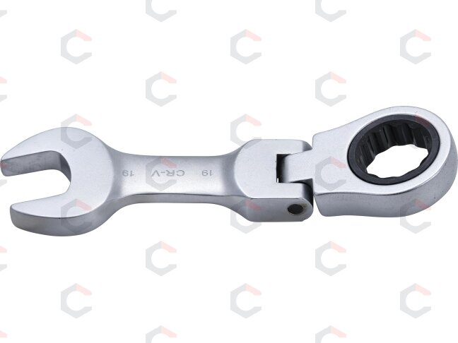 Kombinuotas raktas su terkšle | trumpas | šarnyrinis | 19 mm (6919) Kombinuotas raktas su terkšle | trumpas | šarnyrinis | 19 mm (6919)