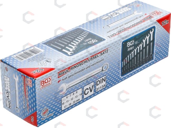 Kombinuotas raktų rinkinys | 6 - 22 mm | 12 vnt. (30501) 6
