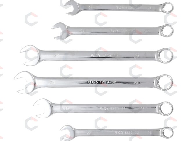 Kombinuotų pailgintų raktų komplektas | XXL | 21 - 32 mm | 6 vnt. (1229) 7 Kombinuotų pailgintų raktų komplektas | XXL | 21 - 32 mm | 6 vnt. (1229) 7