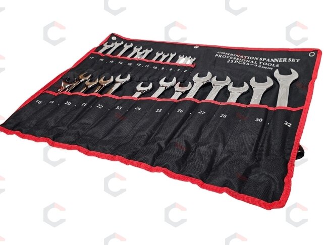 Kombinuotų veržliarakčių rinkinys | CrV | 6–32 mm | 25 vnt. (H10993) 5 Kombinuotų veržliarakčių rinkinys | CrV | 6–32 mm | 25 vnt. (H10993) 5