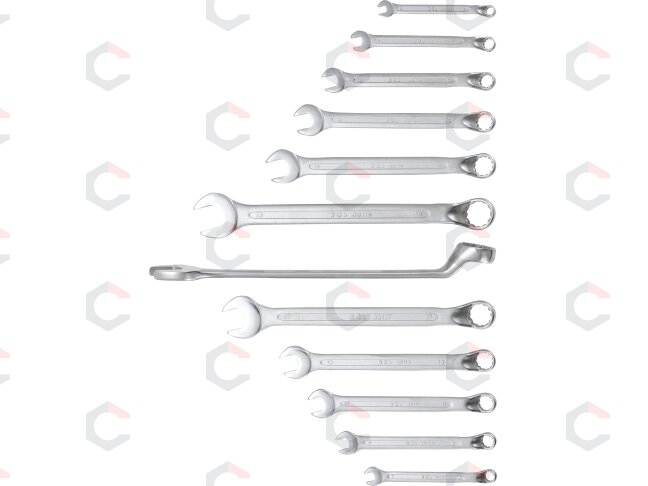 Kombinuotų raktų rinkinys | lenkti galai | 6 - 22 mm | 12 vnt. (30301) 2 Kombinuotų raktų rinkinys | lenkti galai | 6 - 22 mm | 12 vnt. (30301) 2