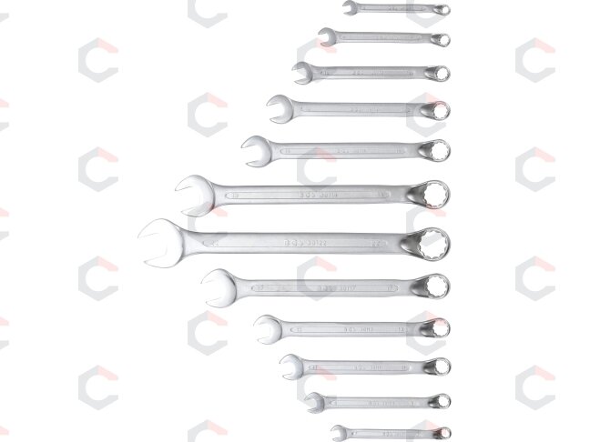 Kombinuotų raktų rinkinys | lenkti galai | 6 - 22 mm | 12 vnt. (30301) 3 Kombinuotų raktų rinkinys | lenkti galai | 6 - 22 mm | 12 vnt. (30301) 3
