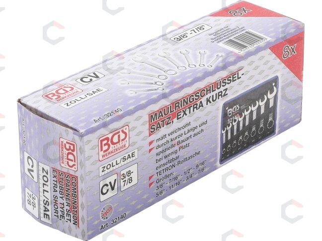 Colinių raktų patrumpintų komplektas 8 vnt. (32140) 2