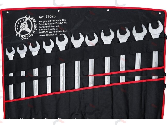 Kombinuotų raktų rinkinys | XXL | 34 - 50 mm | 11 vnt. (71025) 5 Kombinuotų raktų rinkinys | XXL | 34 - 50 mm | 11 vnt. (71025) 5