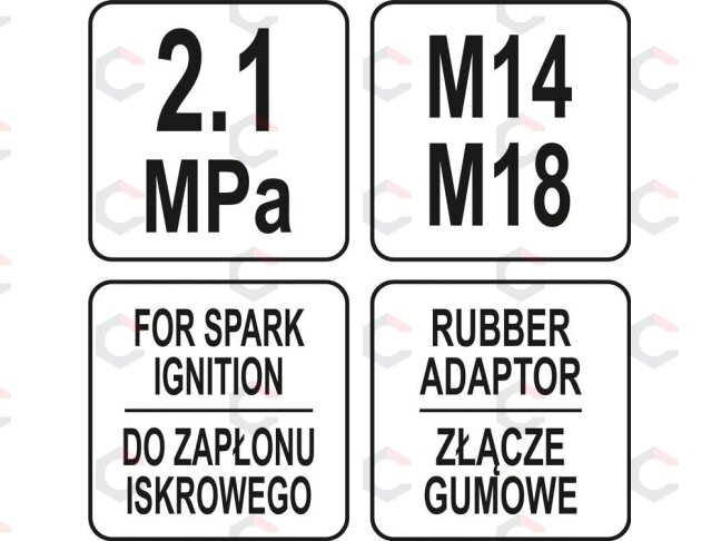 Kompresijos matuoklis benzininis | su antgaliais (YT-73011) 5 Kompresijos matuoklis benzininis | su antgaliais (YT-73011) 5