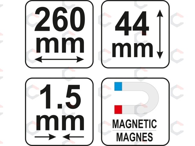 Kontūrų matuoklis profiliams | su magnetais | 260 mm (YT-3736) 3 Kontūrų matuoklis profiliams | su magnetais | 260 mm (YT-3736) 3