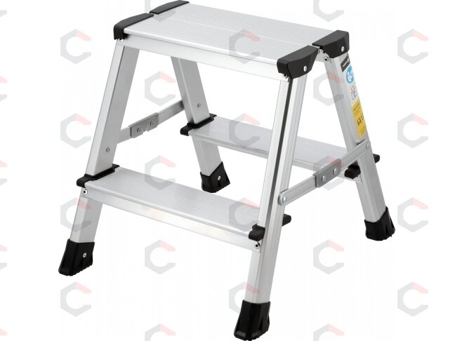 Aliumininės buitinės kopėčios | 2 pakopų | 150 kg (17720) 1 Aliumininės buitinės kopėčios | 2 pakopų | 150 kg (17720) 1