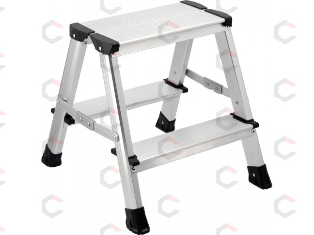 Aliumininės buitinės kopėčios | 2 pakopų | 150 kg (17720) Aliumininės buitinės kopėčios | 2 pakopų | 150 kg (17720)