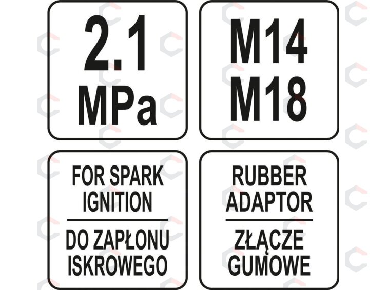 Kompresijos matuoklis benzininis | su antgaliais (YT-73011) 5 Kompresijos matuoklis benzininis | su antgaliais (YT-73011) 5