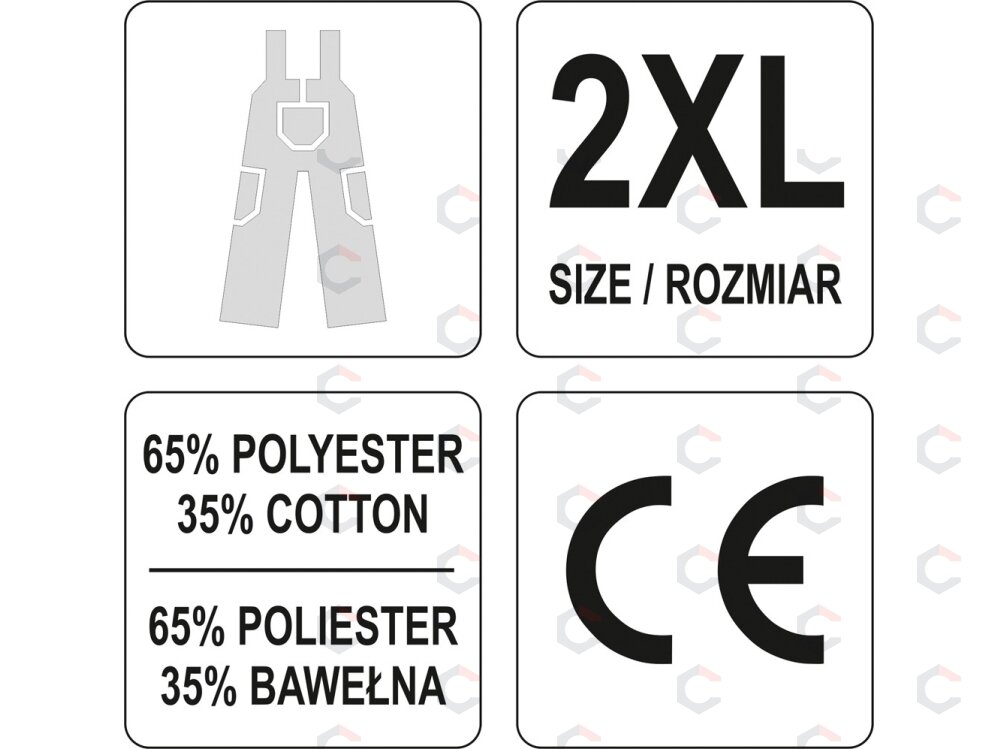 Kombinezoninės kelnės smėlio spalva XXL dydis (YT-80449) 2