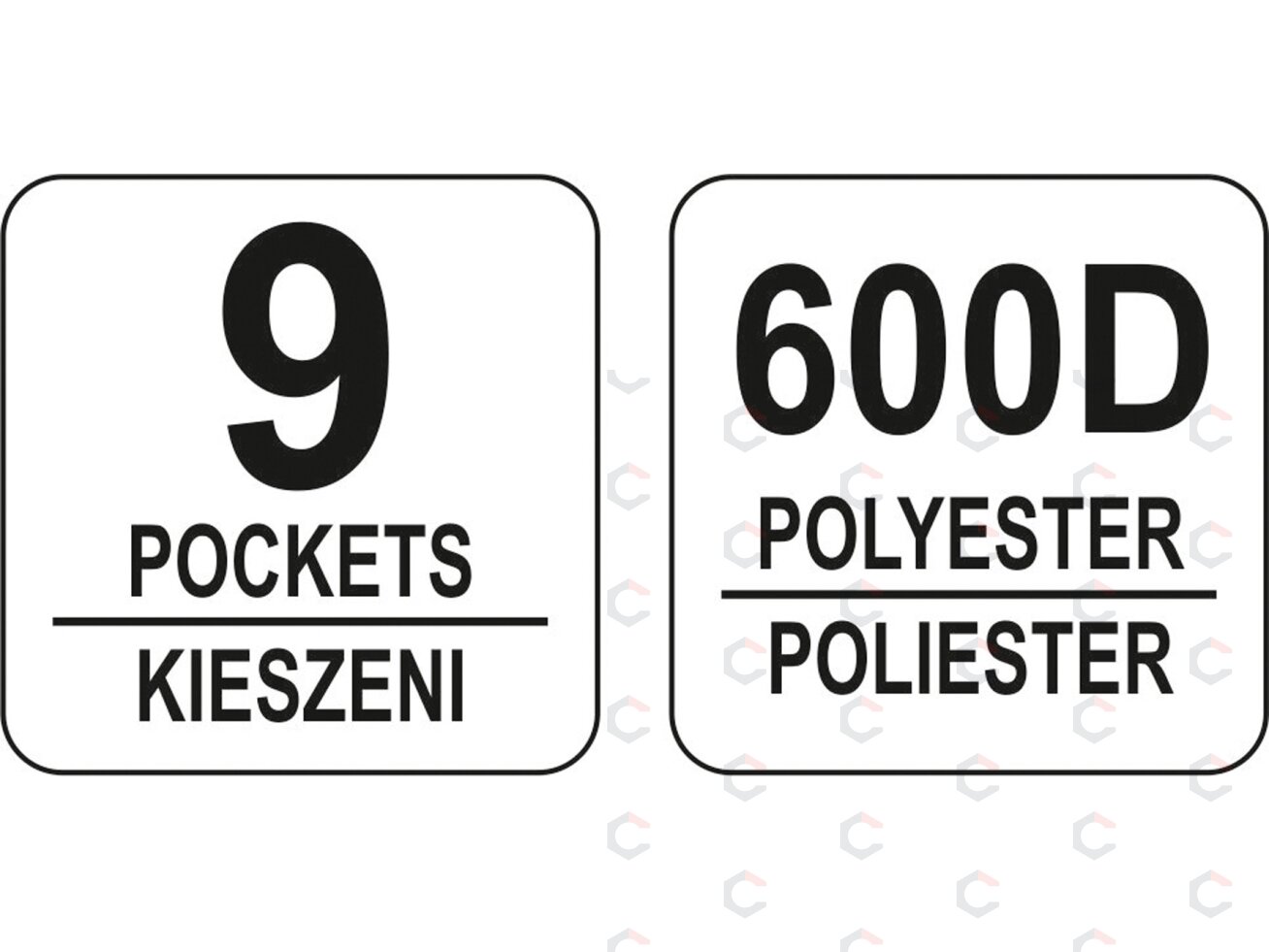 Karkasinis įrankių krepšys su rankena | 12" | 9 kišenės | 600D poliesteris (YT-74371) 2 Karkasinis įrankių krepšys su rankena | 12" | 9 kišenės | 600D poliesteris (YT-74371) 2