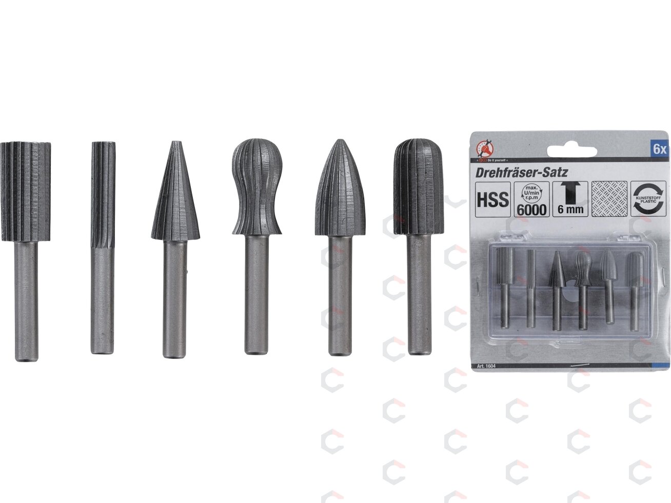 Kūginės frezos metalui | HSS | 6 vnt. (1604) 7 Kūginės frezos metalui | HSS | 6 vnt. (1604) 7