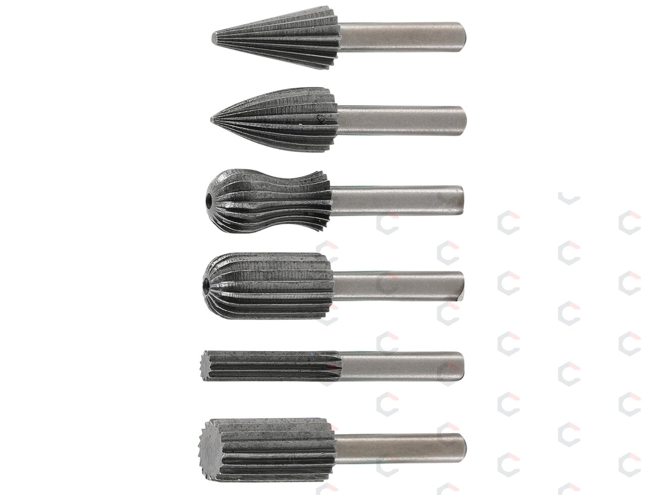 Kūginės frezos metalui | HSS | 6 vnt. (1604) Kūginės frezos metalui | HSS | 6 vnt. (1604)