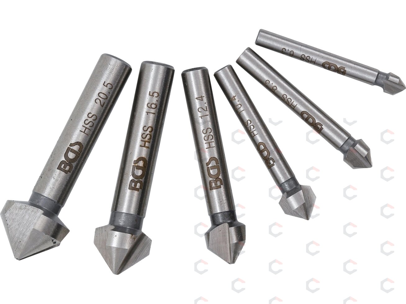 Kūginis grąžtų/frezų rinkinys | HSS | DIN 335 C forma | 6 vnt. (1997) 7 Kūginis grąžtų/frezų rinkinys | HSS | DIN 335 C forma | 6 vnt. (1997) 7