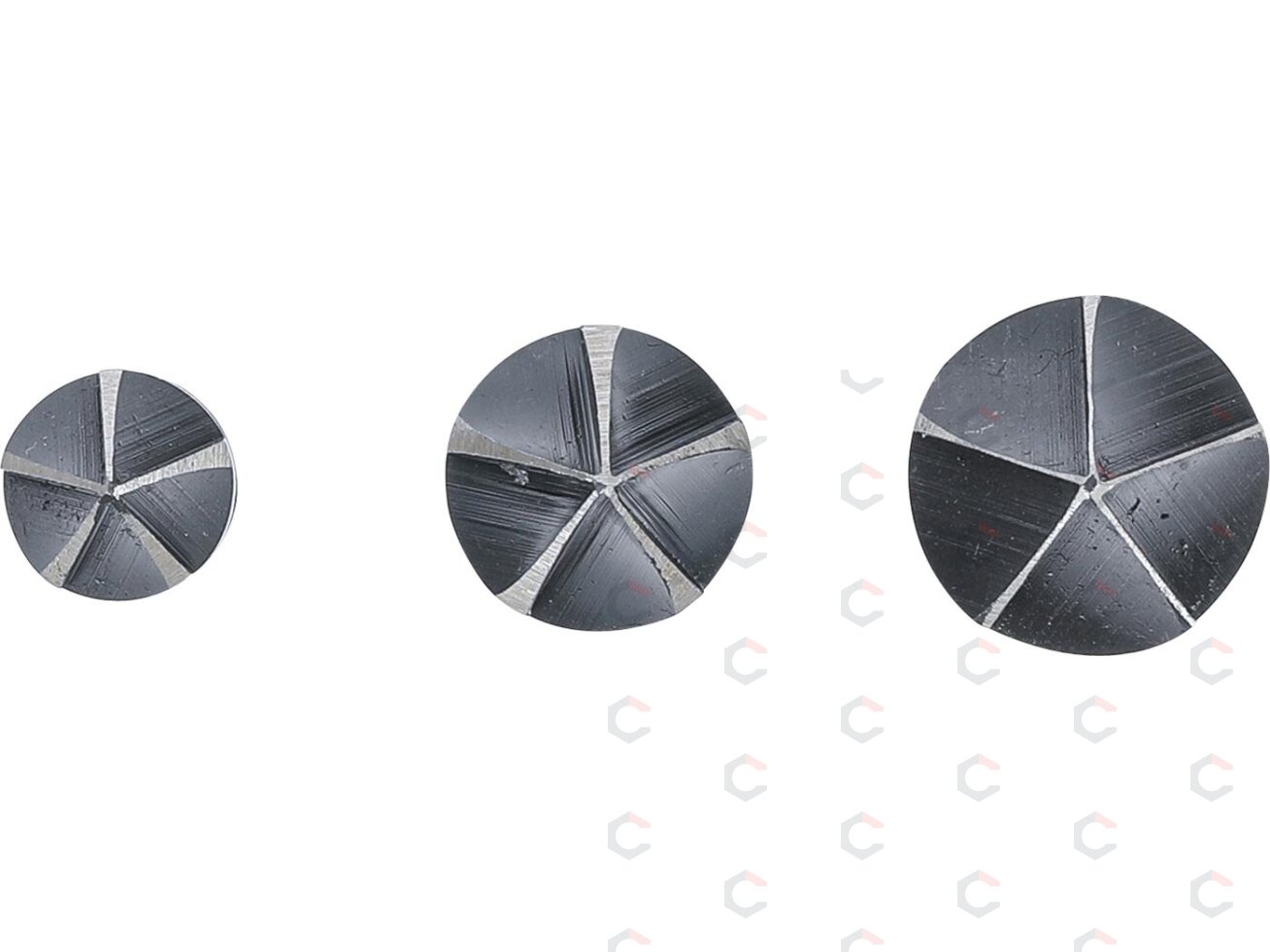 Kūginių grąžtų/frezų rinkinys | HSS | 6.3 mm (1/4") | 12 - 16 - 19 mm | 3 vnt. (70052) 1 Kūginių grąžtų/frezų rinkinys | HSS | 6.3 mm (1/4") | 12 - 16 - 19 mm | 3 vnt. (70052) 1