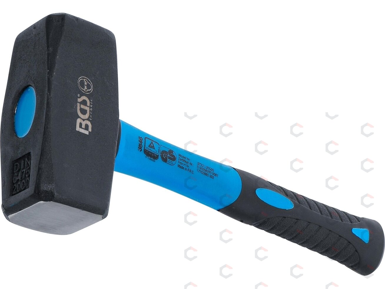 Kūjis stiklo pluošto rankena | DIN 6475 | 2000 g (3846) Kūjis stiklo pluošto rankena | DIN 6475 | 2000 g (3846)