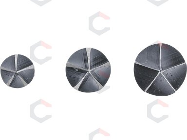 Kūginių grąžtų/frezų rinkinys | HSS | 6.3 mm (1/4") | 12 - 16 - 19 mm | 3 vnt. (70052)