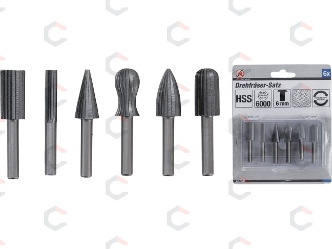 Kūginės frezos metalui | HSS | 6 vnt. (1604) 7 Kūginės frezos metalui | HSS | 6 vnt. (1604) 7