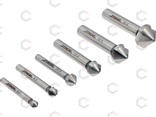 Kūginių įgilintuvų rinkinys | HSS 4241 | 6,3–20,5 mm | 6 vnt. (22710) Kūginių įgilintuvų rinkinys | HSS 4241 | 6,3–20,5 mm | 6 vnt. (22710)