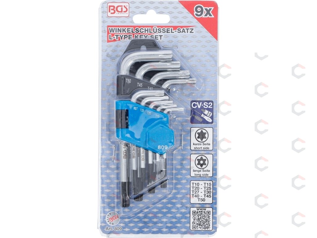 L tipo raktų rinkinys | trumpi | T-Star su skylutėm (Torx) T10 - T50 | 9 vnt. (809) 3 L tipo raktų rinkinys | trumpi | T-Star su skylutėm (Torx) T10 - T50 | 9 vnt. (809) 3