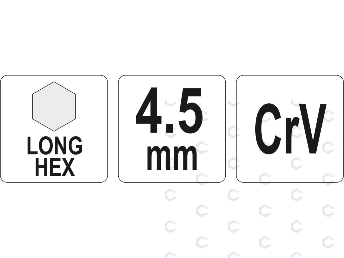 L tipo raktas | ilgas | hex šešiakampis | 4,5 mm (YT-05435) 1 L tipo raktas | ilgas | hex šešiakampis | 4,5 mm (YT-05435) 1