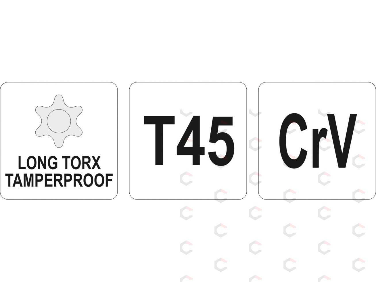 L tipo raktas | ilgas tipas | T-Star (su skyle) (Torx) T45 (YT-05521) 1