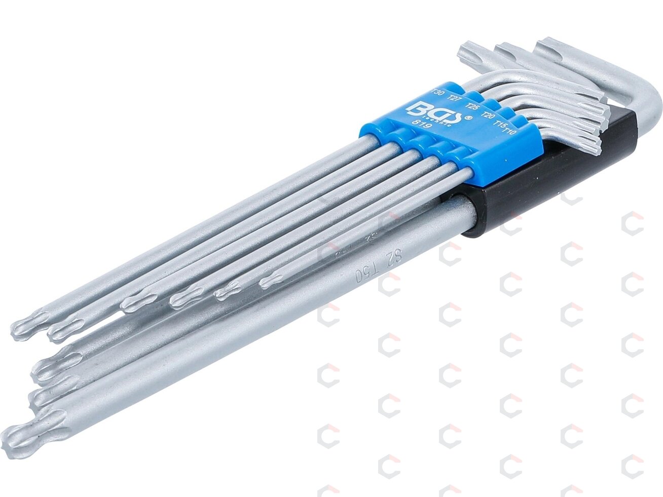 L tipo raktų rinkinys | ilgi | šarnyriniai | T-Star (Torx) T10 - T50 | 9 vnt. (819)