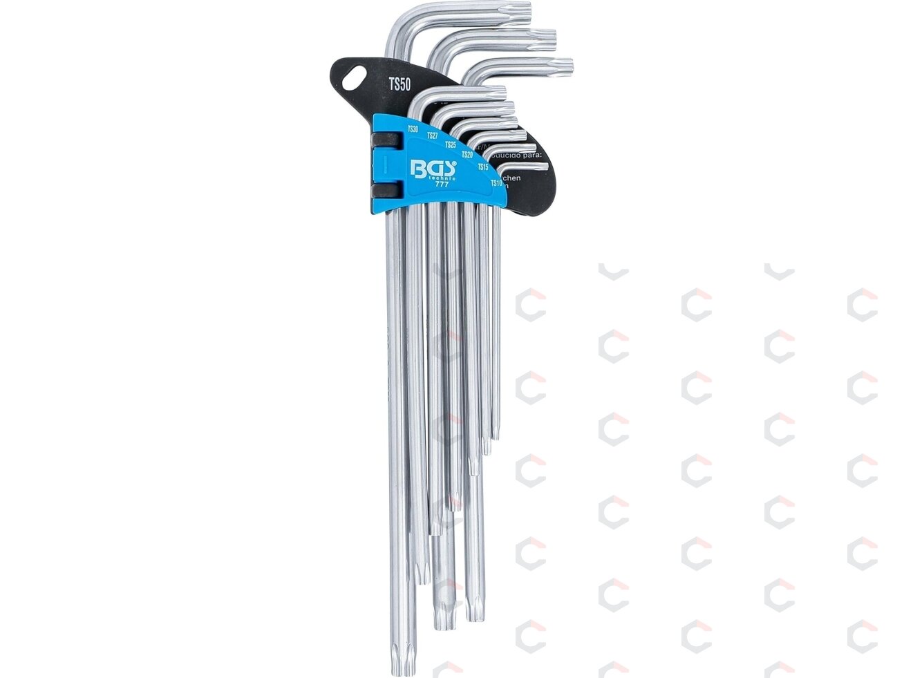 L tipo raktų rinkinys | ilgiausias tipas | 5-kampiai | T-Star (Torx Plus) TS10 - TS50 | 9 vnt. (777)