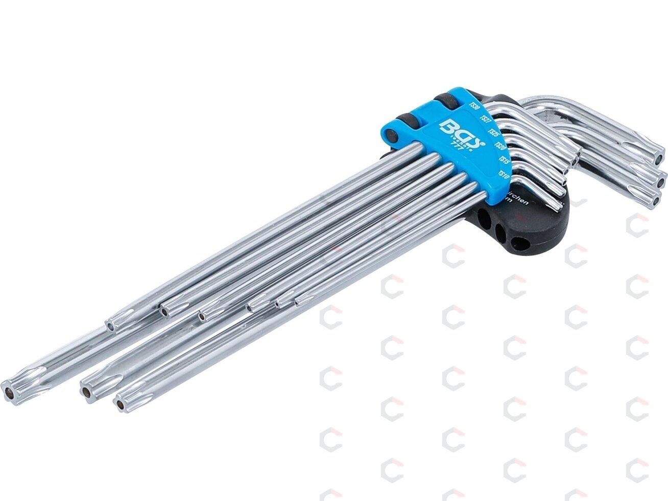 L tipo raktų rinkinys | ilgiausias tipas | 5-kampiai | T-Star (Torx Plus) TS10 - TS50 | 9 vnt. (777) 1